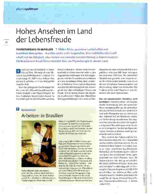 Vorschauseite 1: Hohes Ansehen im Land der Lebensfreude