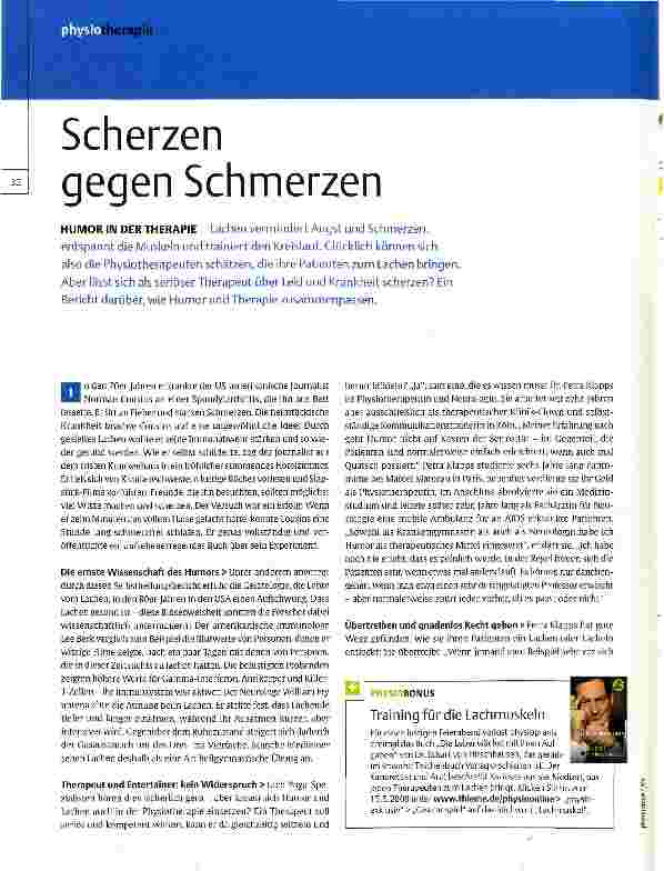 Vorschauseite 1: Scherzen gegen Schmerzen