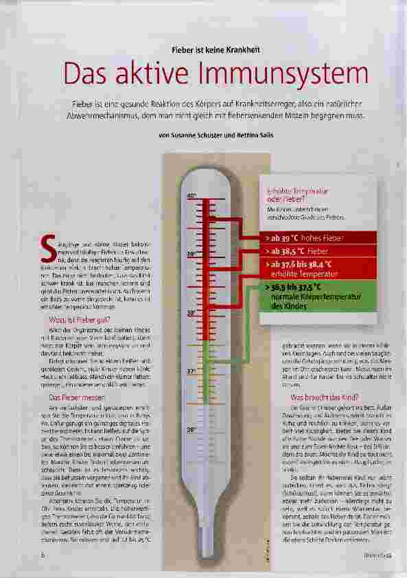 Vorschauseite 1: Das aktive Immunsystem