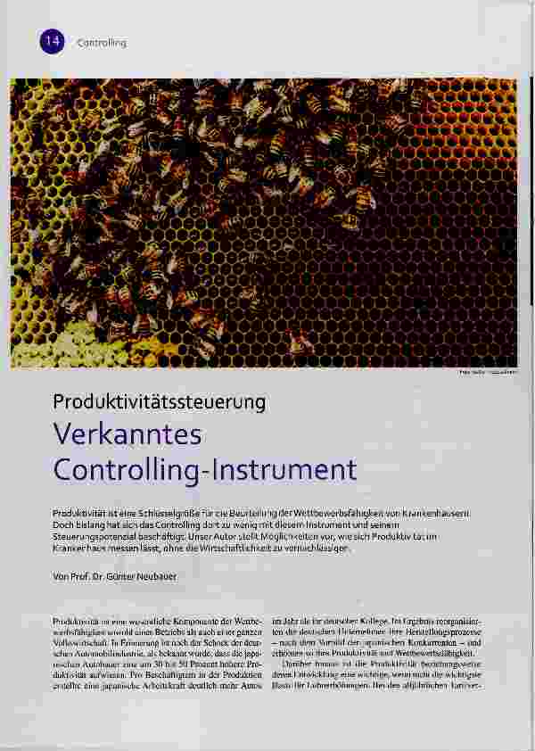 Vorschauseite 1: Verkanntes Controlling-Instrument