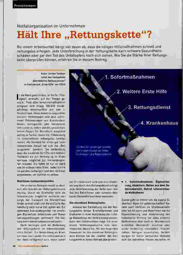Vorschauseite 1: Hält Ihre „Rettungskette“?