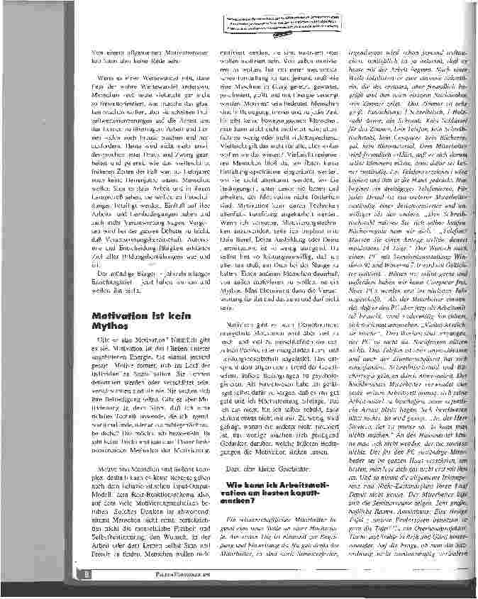 Vorschauseite 4: Motivation: Mythos - Märchen - Wirklichkeit Mitarbeiter müssen motiviert werden - oder?
