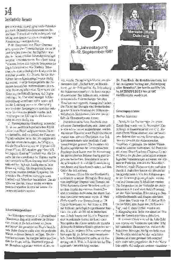 Vorschauseite 2: Aktueller Stand der Geriatrie