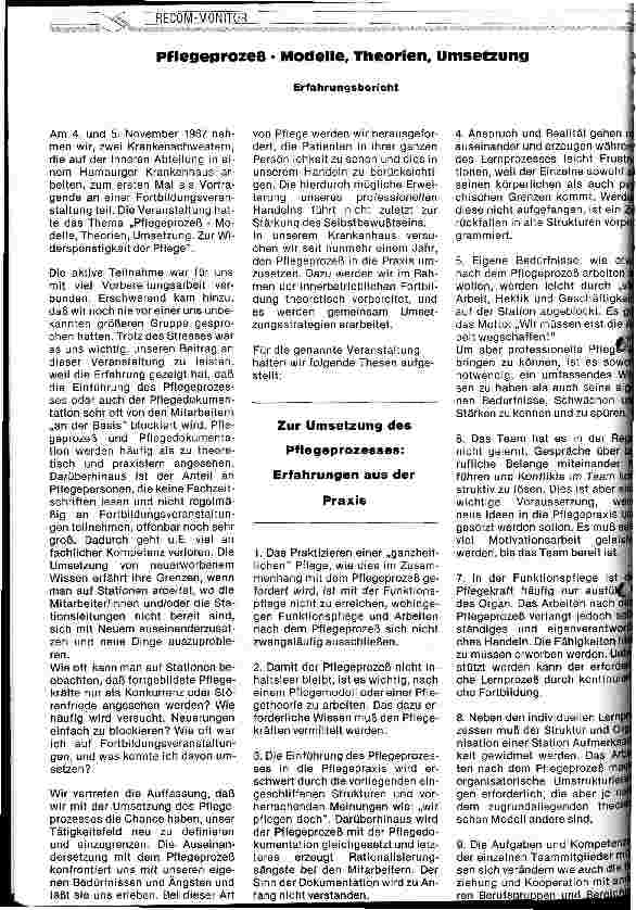 Vorschauseite 1: Pflegeprozeß - Modelle, Theorien, Umsetzung