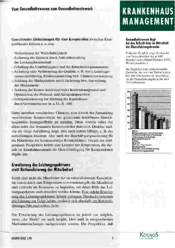 Vorschauseite 4: Kooperationsmöglichkeiten für Krankenhäuser - ein Weg in das Gesundheitsnetzwerk