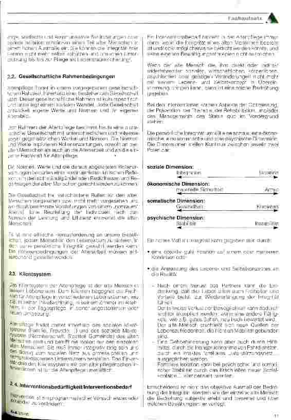 Vorschauseite 2: Modell der Altenpflege