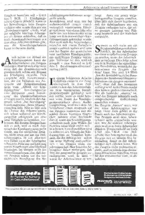 Vorschauseite 2: Das Arbeitszeugnis