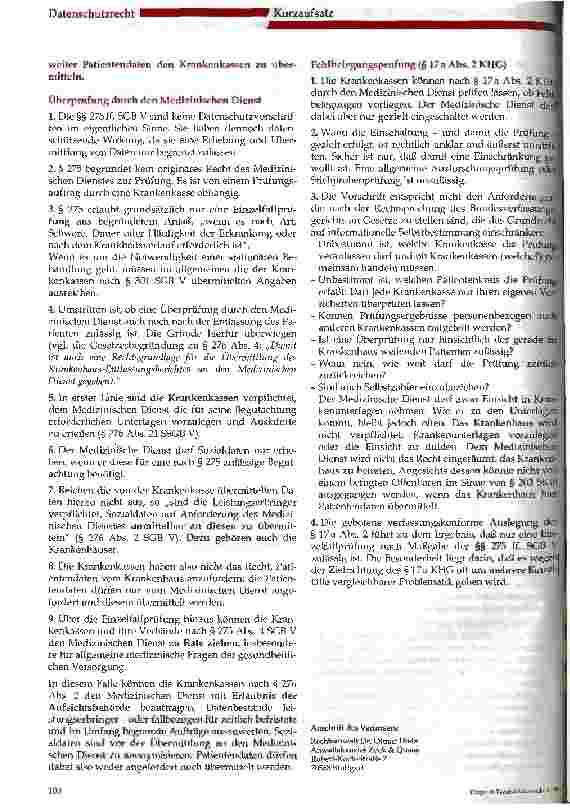 Vorschauseite 3: Datenschutz und ärztliche Schweigepflicht bei der Übermittlung von Patientendaten