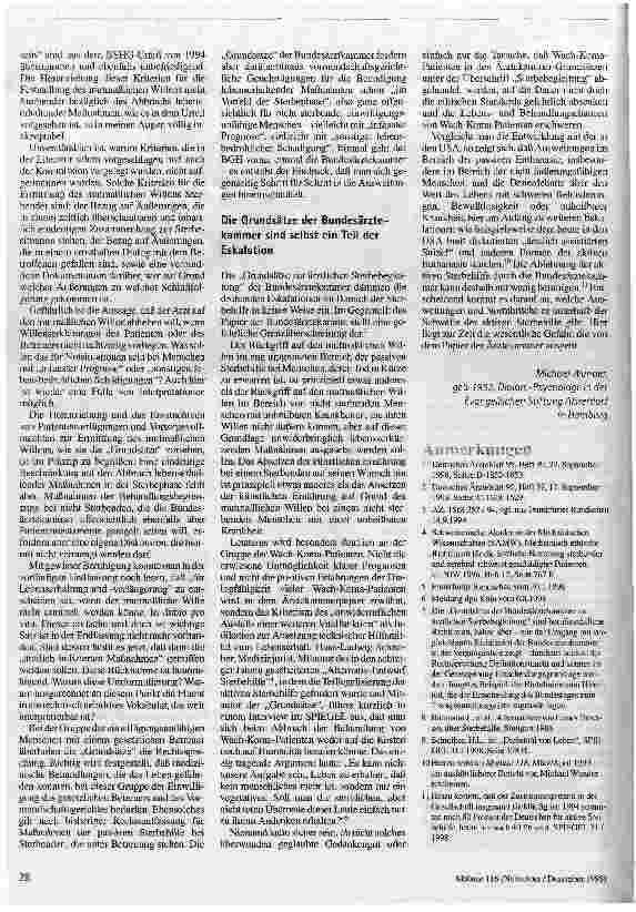 Vorschauseite 3: Sterbebegleitung für nicht Sterbende Die neuen Grundsätze der Bundesärztekammer