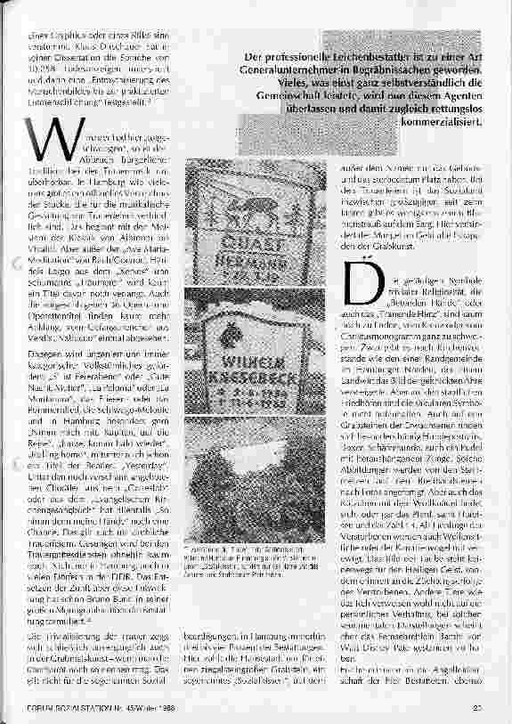 Vorschauseite 3: Die Trauersitten haben sich gewandelt