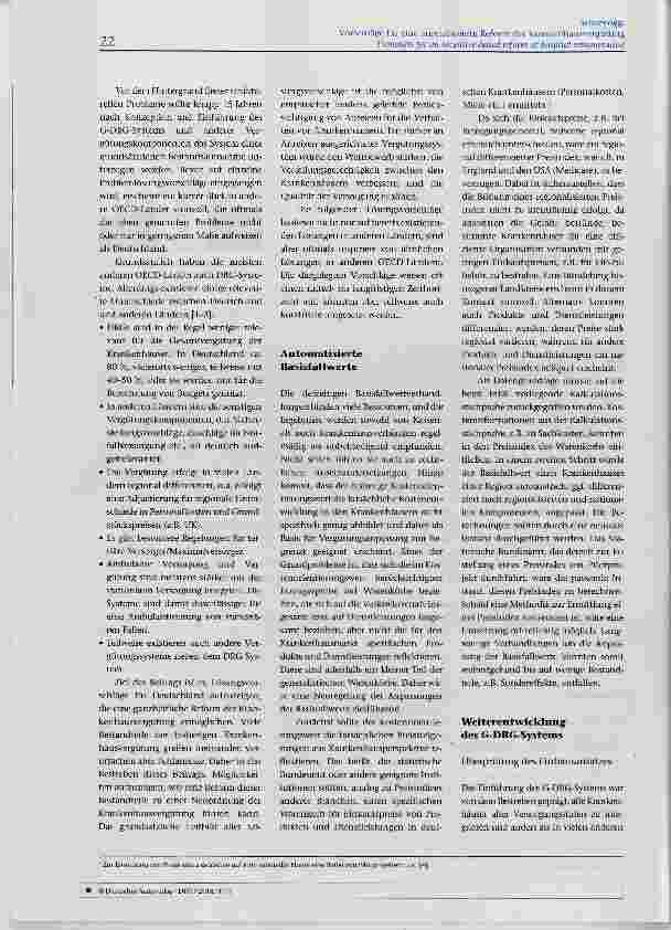 Vorschauseite 2: Vorschläge für eine anreizbasierte Reform der Krankenhausvergütung
