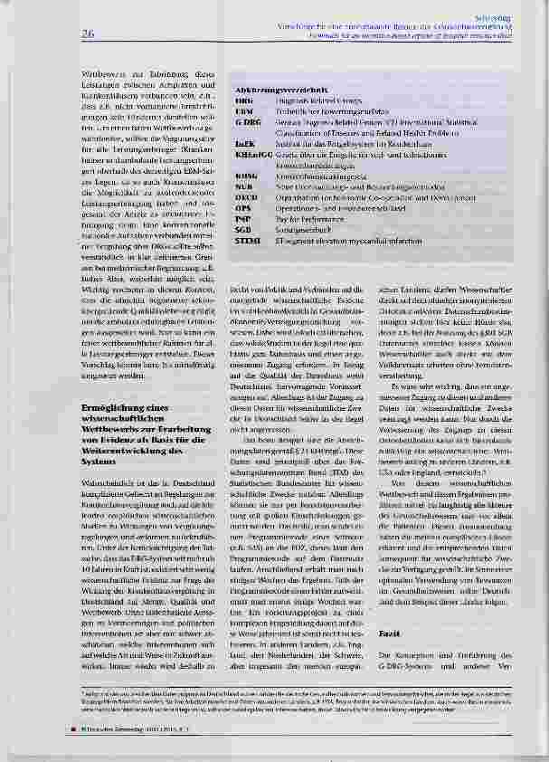 Vorschauseite 6: Vorschläge für eine anreizbasierte Reform der Krankenhausvergütung