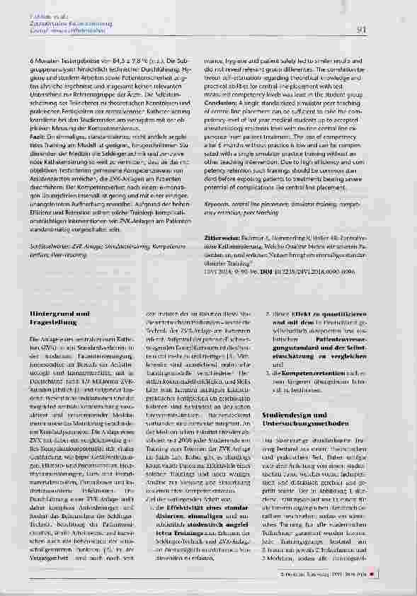 Vorschauseite 2: Zentralvenöse Katheterisierung