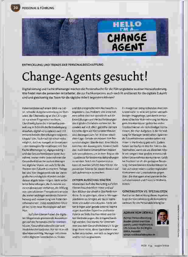 Vorschauseite 1: Change-Agents gesucht!