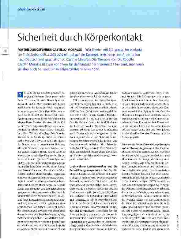 Vorschauseite 1: Sicherheit durch Körperkontakt