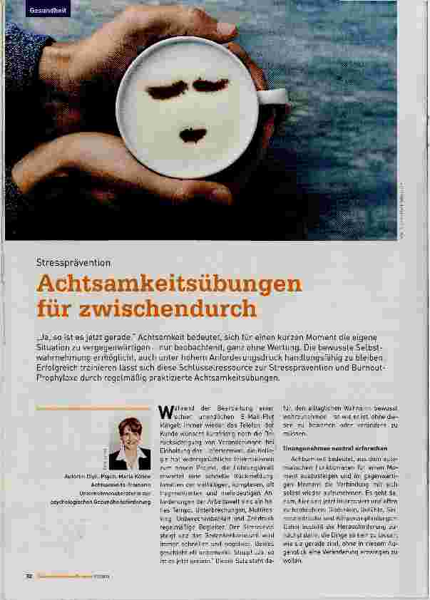 Vorschauseite 1: Achtsamkeitsübungen für zwischendurch