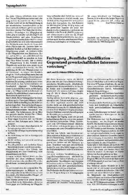 Vorschauseite 2: Intensivmedizin-Symposium vom 4. bis 5. Juni 1988 in den Medizinischen Einrichtungen in Düsseldorf