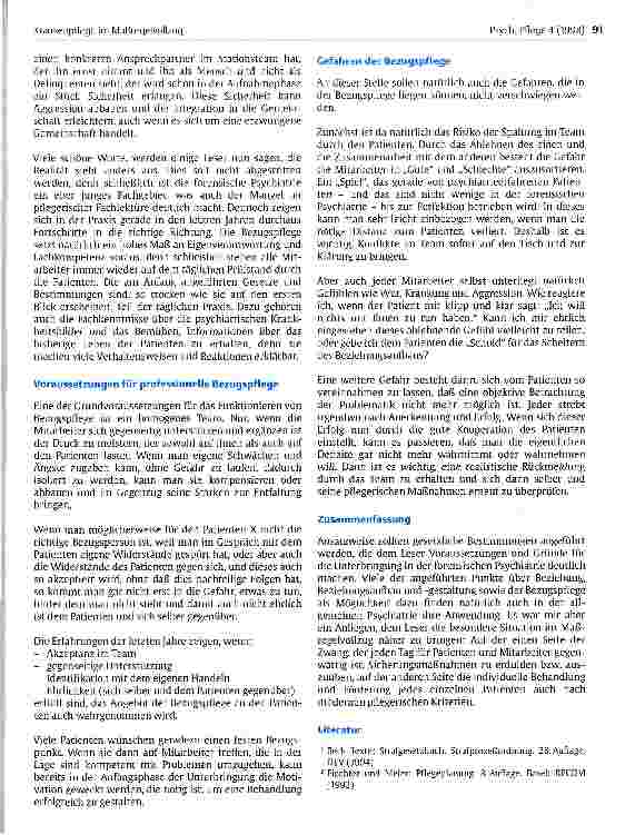 Vorschauseite 4: Krankenpflege im Maßregelvollzug