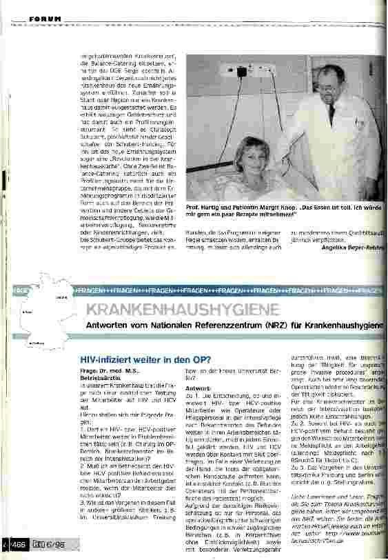 Vorschauseite 3: Kochen nach Standards - aber sächsisch! Krankenhauskost - Nährstoffe in der Ballance / Im Leipziger St. Georg wird ein neues Ernährungssystem erprobt