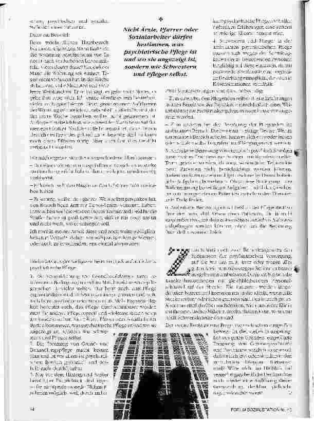 Vorschauseite 4: Rückwärts aus der Sackgasse Ambulante psychiatrische Pflege