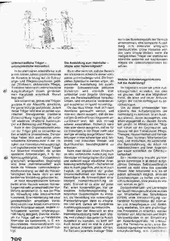 Vorschauseite 2: Die Ausbildung zum Heimleiter-Utopie oder Notwendigkeit