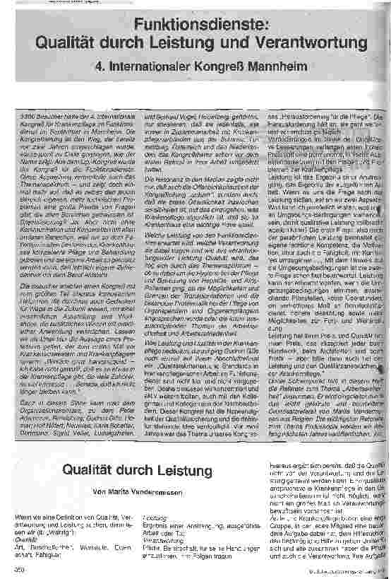 Vorschauseite 1: Qualität durch Leistung