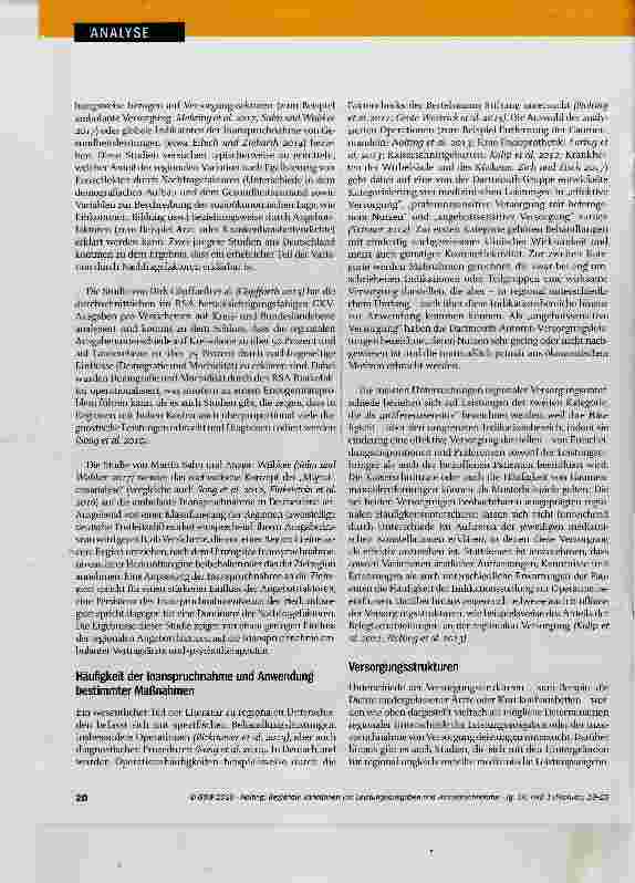 Vorschauseite 3: Regionale Variationen von Leistungsausgaben und -Inanspruchnahme