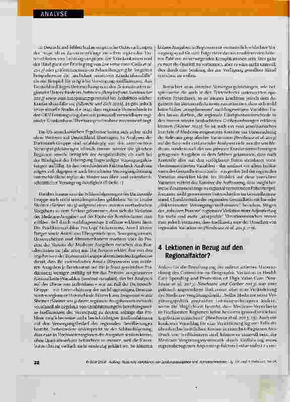 Vorschauseite 5: Regionale Variationen von Leistungsausgaben und -Inanspruchnahme