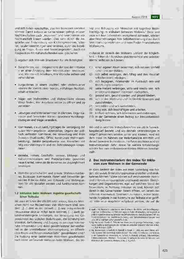 Vorschauseite 3: Inklusionsorientiertes Wohnen im Soziairaum verwirklichen: der Index für Inklusion zum Wohnen in der Gemeinde
