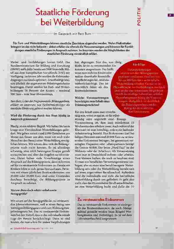 Vorschauseite 2: Staatliche Förderung bei Weiterbildung
