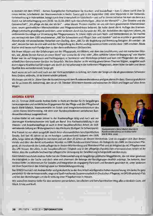 Vorschauseite 2: AUSGEZEICHNETE FRAUEN DER PFLEGE