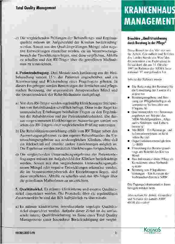 Vorschauseite 3: Widerstände und deren Überwindung Erfahrungsbericht einer Reha-Klinik über ihr Qualitätsmanagement-System