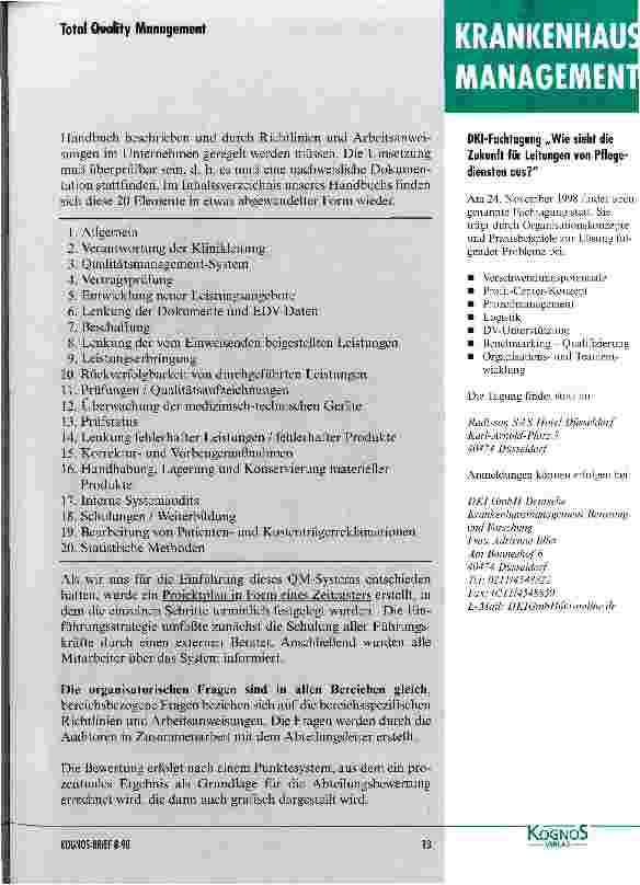 Vorschauseite 5: Widerstände und deren Überwindung Erfahrungsbericht einer Reha-Klinik über ihr Qualitätsmanagement-System