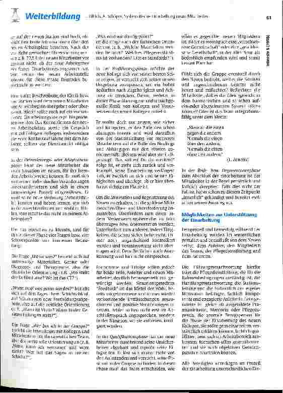 Vorschauseite 3: Systematische Einarbeitung neuer Mitarbeiter auf der Intensivstation