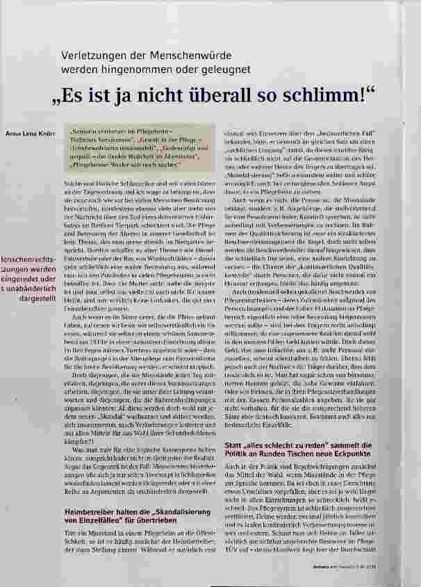 Vorschauseite 1: „Es ist ja nicht überall so schlimm!“