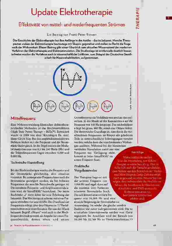 Vorschauseite 1: Update Elektrotherapie