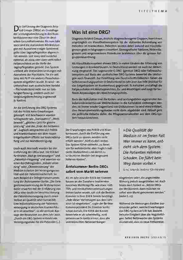 Vorschauseite 2: DIE MACHT DES MARKTES IM KRANKENHAUS