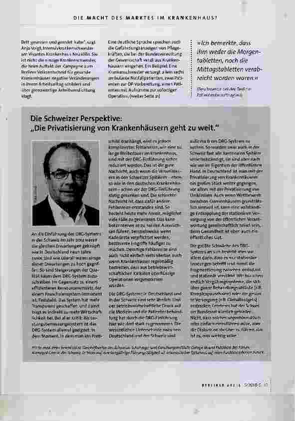 Vorschauseite 6: DIE MACHT DES MARKTES IM KRANKENHAUS
