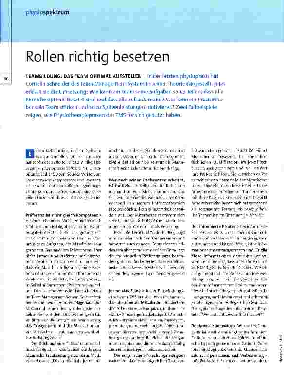 Vorschauseite 1: Rollen richtig besetzen