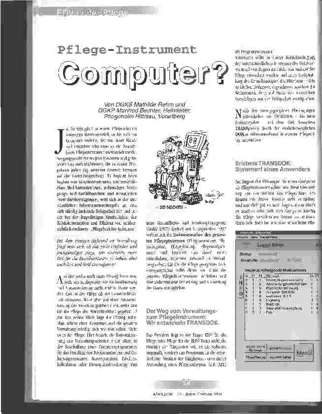 Vorschauseite 1: Pflege-Instrument Computer?