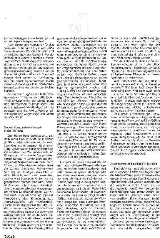 Vorschauseite 2: Jahrestagung 1988 der freien Altenhilfe