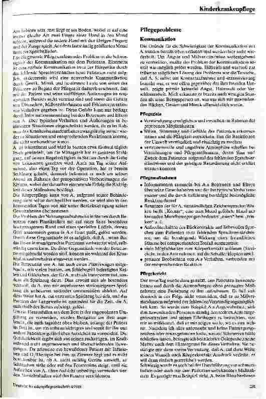 Vorschauseite 2: Pflege eines oligophrenen Kindes nach einer Leistenhernienoperation