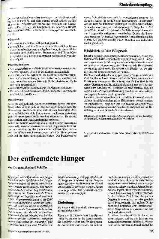 Vorschauseite 6: Pflege eines oligophrenen Kindes nach einer Leistenhernienoperation