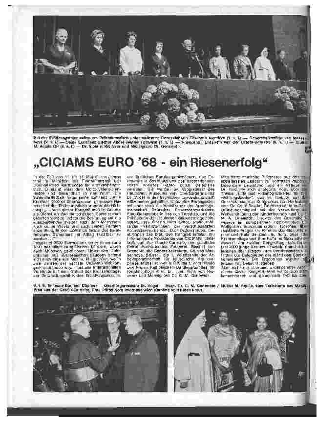 Vorschauseite 1: CICIAMS Euro 1968 - ein Riesenerfolg