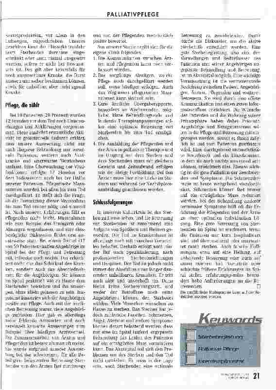 Vorschauseite 5: Die wenigsten sterben allein Sterben und Tod in der Klinik