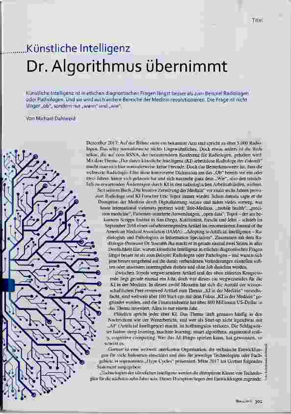 Vorschauseite 1: Dr. Algorithmus übernimmt