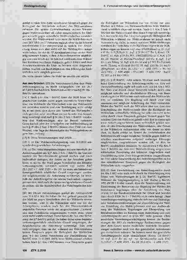 Vorschauseite 2: Betriebsrat Wahlanfechtung Wählerliste Einspruch