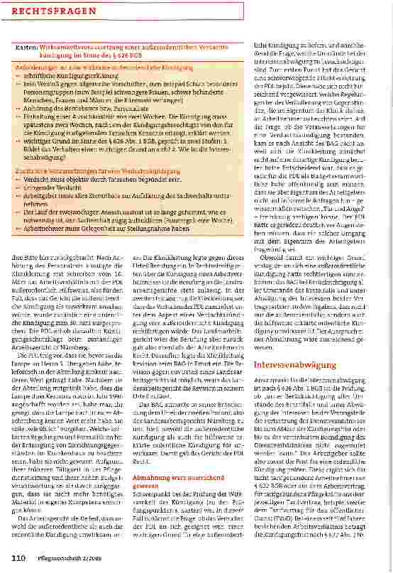 Vorschauseite 2: Ohne Anhörung des Arbeitnehmers unwirksam