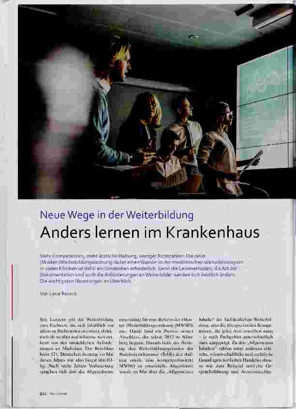 Vorschauseite 1: Anders lernen inn Krankenhaus