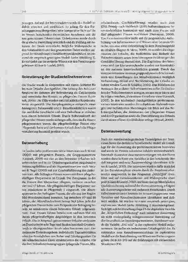 Vorschauseite 4: Betreute Urlaube als Entlastungsangebot am Beispiel von pflegenden Frauen eine qualitative Studie